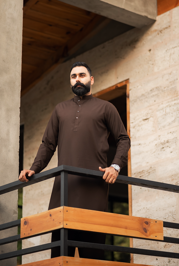 Brown Shalwar Kameez